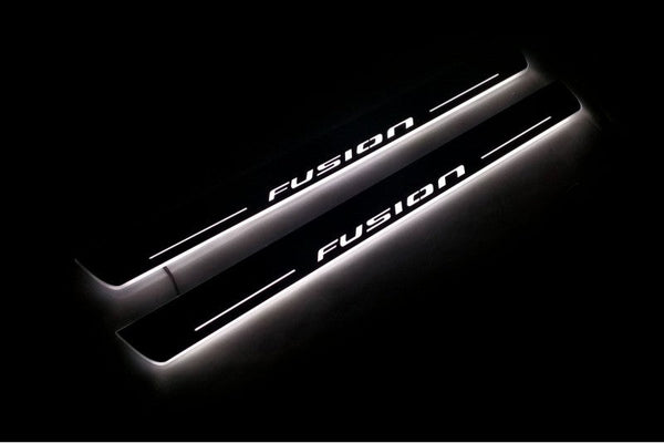 Ford Fusion II LED Door Sills PRO With Logo Fusion - decoinfabric