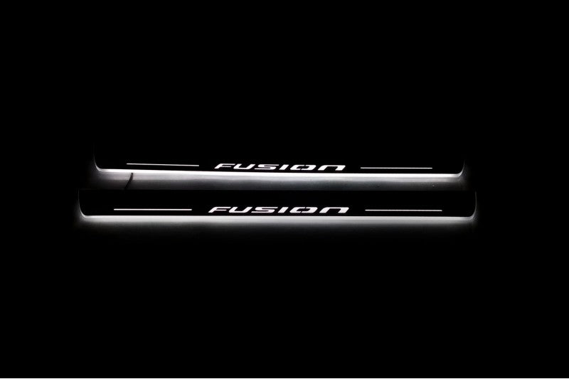 Ford Fusion II 2012-2020 LED Door Sills PRO With Logo Fusion Ford Led Door Sills opdesign