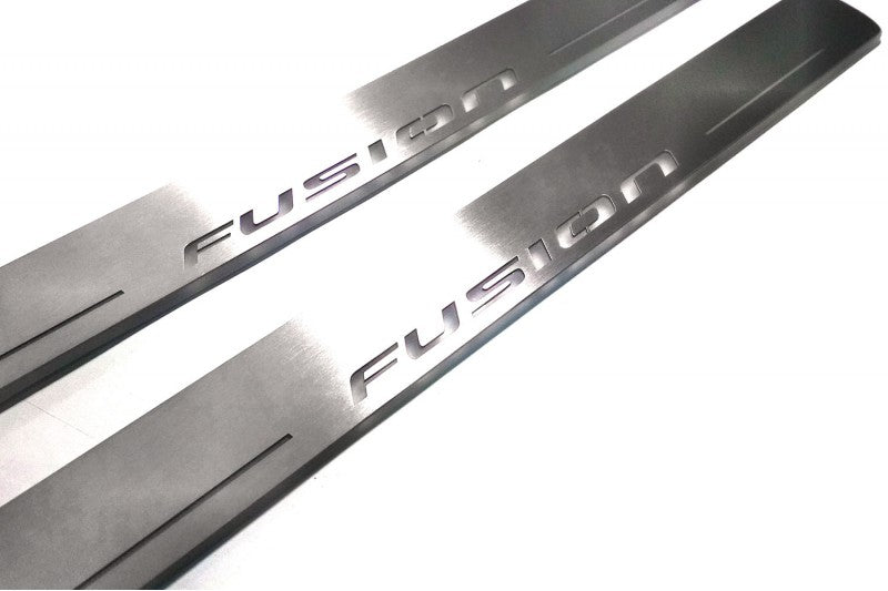 Ford Fusion II LED Door Sills PRO With Logo Fusion - decoinfabric
