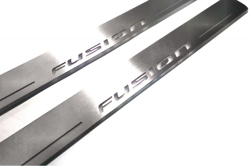 Ford Fusion II 2012-2020 LED Door Sills PRO With Logo Fusion Ford Led Door Sills opdesign