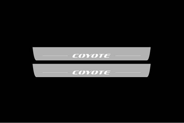 Ford Mustang VI Car Door Sill With Logo Coyote - decoinfabric