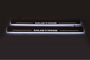 Ford Mustang VI 2015-2023 Door Sill Protectors With Logo Mustang Ford Led Door Sills opdesign