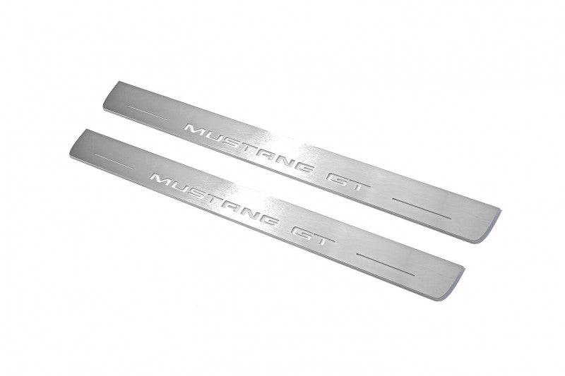 Ford Mustang V 2005-2015 Illuminated LED Door Sill Plates With Mustang GT Logo Ford Led Door Sills opdesign