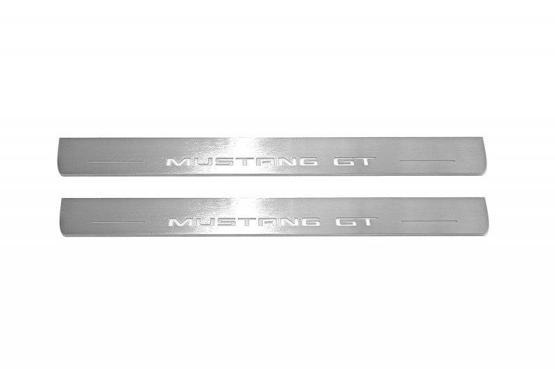 Ford Mustang V 2005-2015 Illuminated LED Door Sill Plates With Mustang GT Logo Ford Led Door Sills opdesign