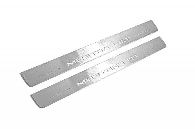 Ford Mustang V 2005-2015 Illuminated LED Door Sill Plates With Mustang GT Logo Ford Led Door Sills opdesign