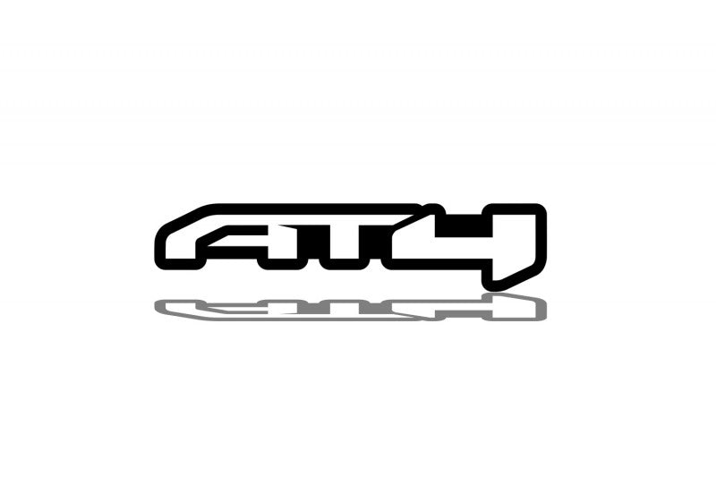 GMC Radiator grille emblem with AT4 logo GMC emblems decoinfabric BLACK WHITE