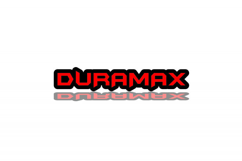 GMC Radiator grille emblem with Duramax logo GMC emblems decoinfabric BLACK RED