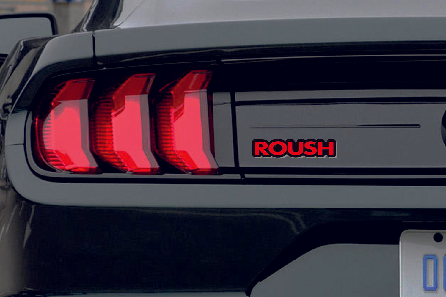 GMC tailgate trunk rear emblem with ROUSH logo GMC emblems decoinfabric