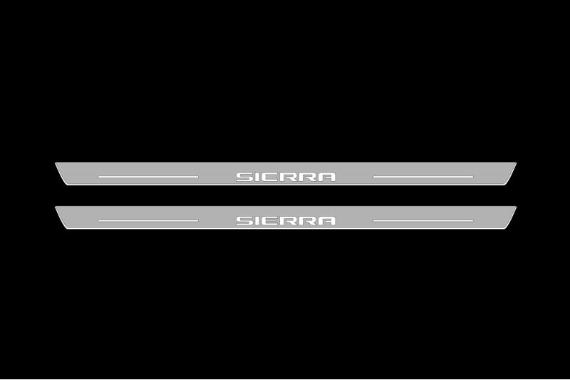 GMC Sierra V LED Door Sills PRO With Logo Sierra - decoinfabric