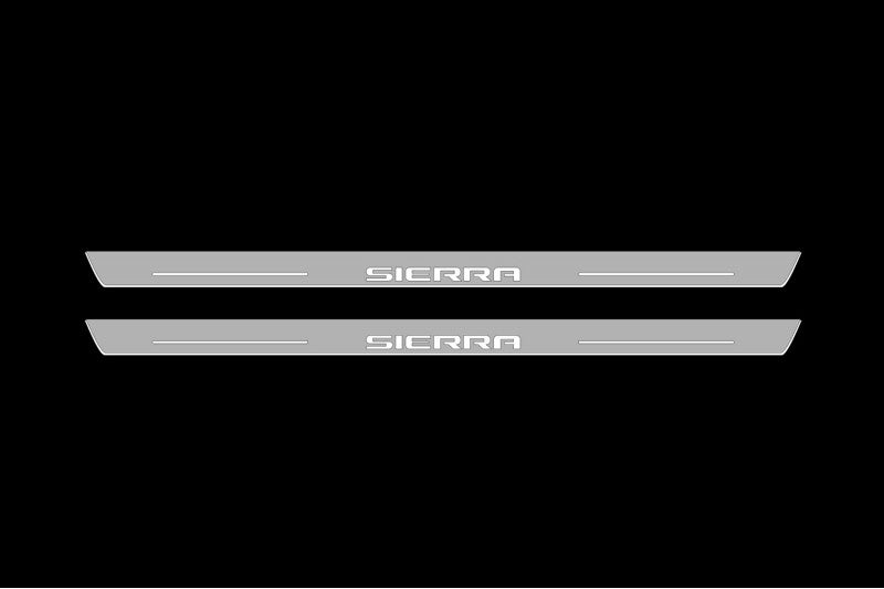 GMC Sierra V 2018+ LED Door Sills PRO With Logo Sierra GMC Led Door Sills opdesign