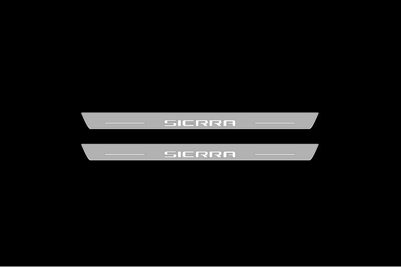 GMC Sierra V LED Door Sills PRO With Logo Sierra - decoinfabric