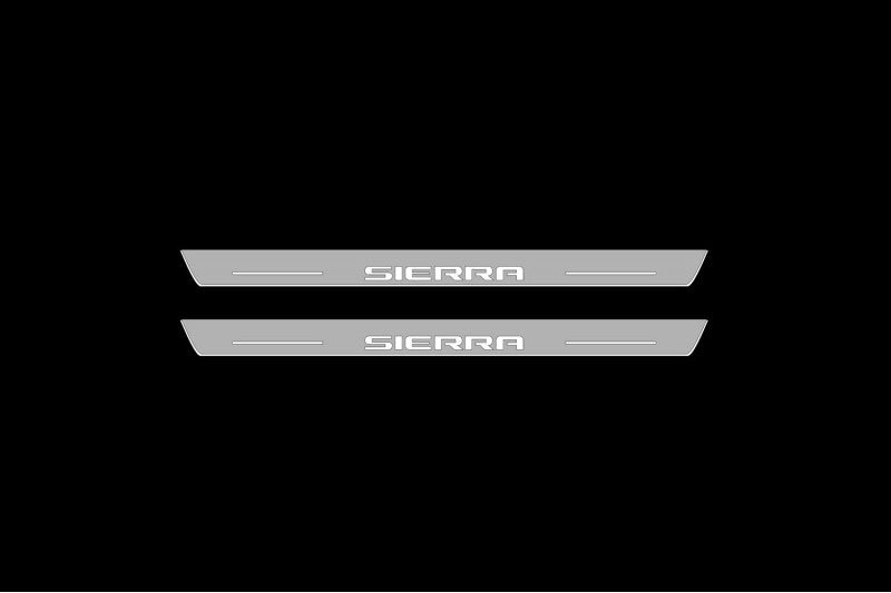 GMC Sierra V 2018+ LED Door Sills PRO With Logo Sierra GMC Led Door Sills opdesign