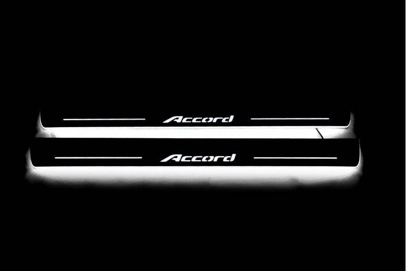 Honda Accord IX 2013-2018 Car Sill With Logo Accord Honda Led Door Sills opdesign