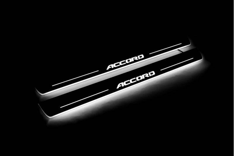 Honda Accord X 2018-2023 Car Door Sill With Logo Accord Honda Led Door Sills opdesign
