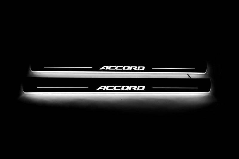 Honda Accord X 2018-2023 Car Door Sill With Logo Accord Honda Led Door Sills opdesign