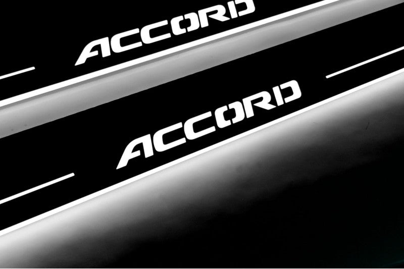 Honda Accord X 2018-2023 Car Door Sill With Logo Accord Honda Led Door Sills opdesign