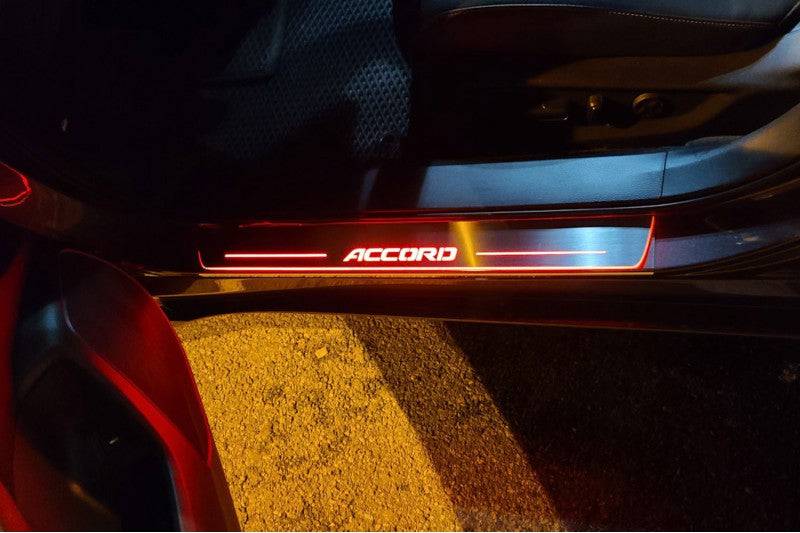 Honda Accord X 2018-2023 Car Door Sill With Logo Accord Honda Led Door Sills opdesign