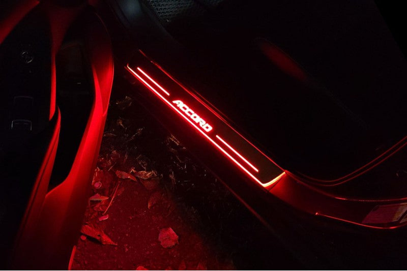 Honda Accord X 2018-2023 Car Door Sill With Logo Accord Honda Led Door Sills opdesign