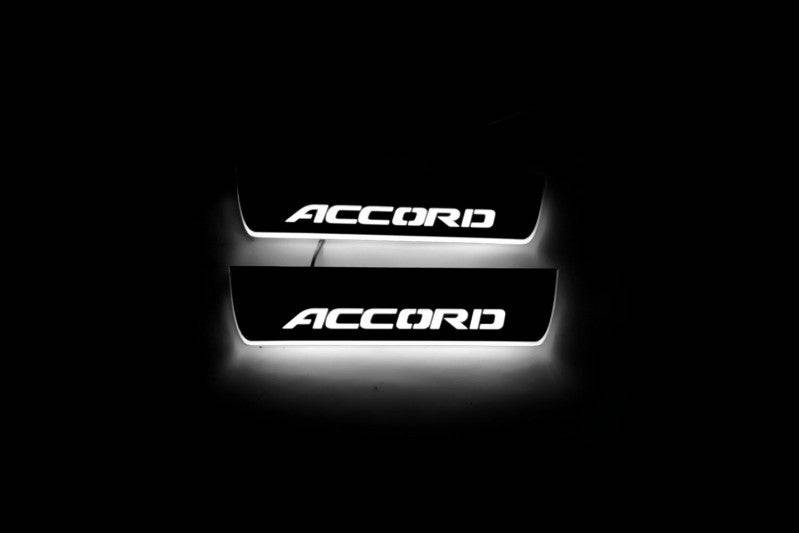 Honda Accord X 2018-2023 Car Door Sill With Logo Accord Honda Led Door Sills opdesign