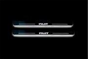 Honda Pilot II 2008-2015 Led Sill Plates With Logo Pilot Honda Led Door Sills opdesign