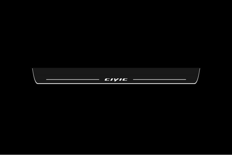 Honda Civic 5D 2006-2012 Door Sill Protectors With Logo Civic