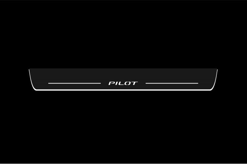 Honda Pilot III 2016-2023 LED Door Sills PRO With Logo Pilot Honda Led Door Sills opdesign