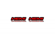 Hummer emblem for fenders with logo HEMI (type 2) Hummer emblems decoinfabric BLACK RED