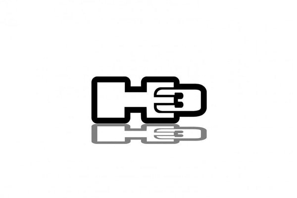 Hummer Radiator grille emblem with Hummer H3 logo - decoinfabric