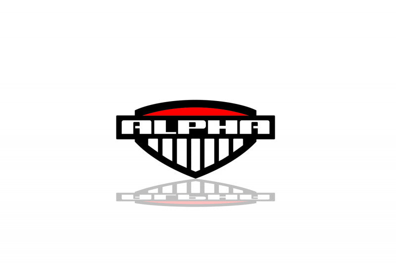 Hummer tailgate trunk rear emblem with Alpha logo Hummer emblems decoinfabric BLACK WHITE