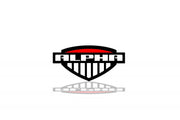 Hummer tailgate trunk rear emblem with Alpha logo Hummer emblems decoinfabric BLACK WHITE