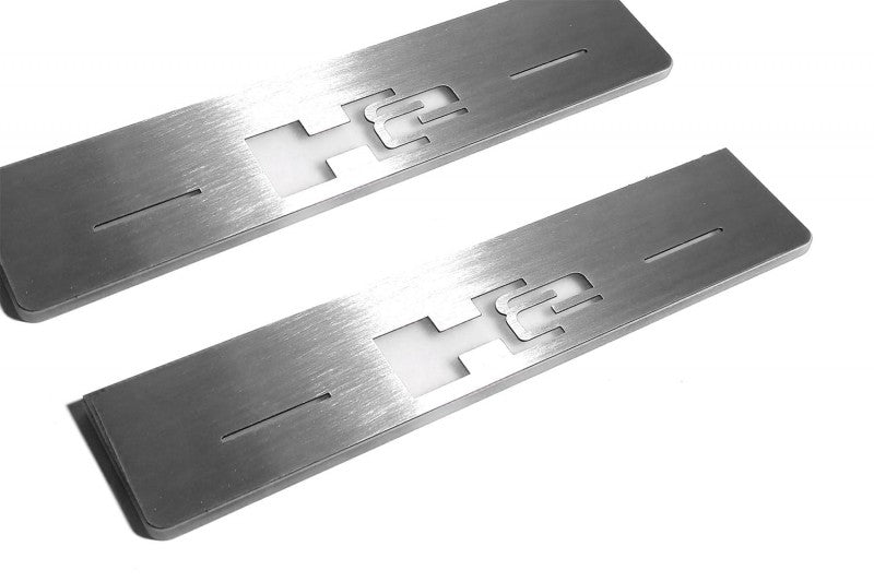 Hummer H2 LED Door Sills PRO With Logo H2 - decoinfabric