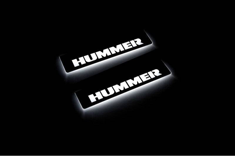 Hummer H2 Led Door Sills With Logo Hummer - decoinfabric