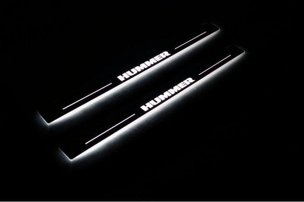 Hummer H2 Led Door Sills With Logo Hummer - decoinfabric