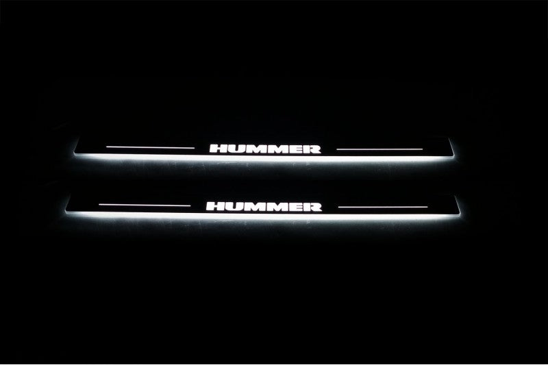 Hummer H2 Led Door Sills With Logo Hummer - decoinfabric
