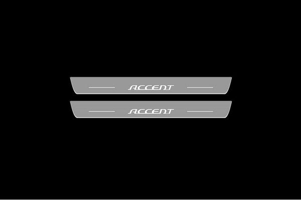 Hyundai Accent Car Sill With Logo Accent - decoinfabric