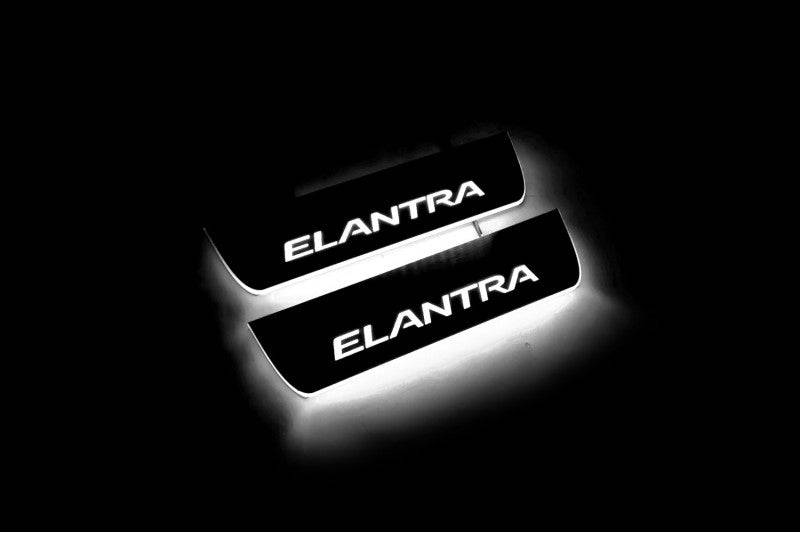 Hyundai Elantra V (MD) 2011-2016 Door Sill Lights With Logo Elantra Hyundai Led Door Sills opdesign