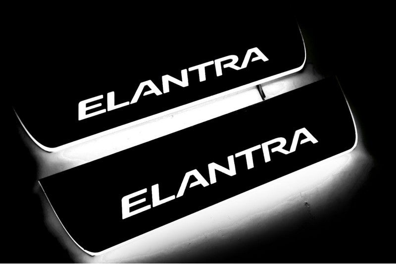Hyundai Elantra V (MD) 2011-2016 Door Sill Lights With Logo Elantra Hyundai Led Door Sills opdesign