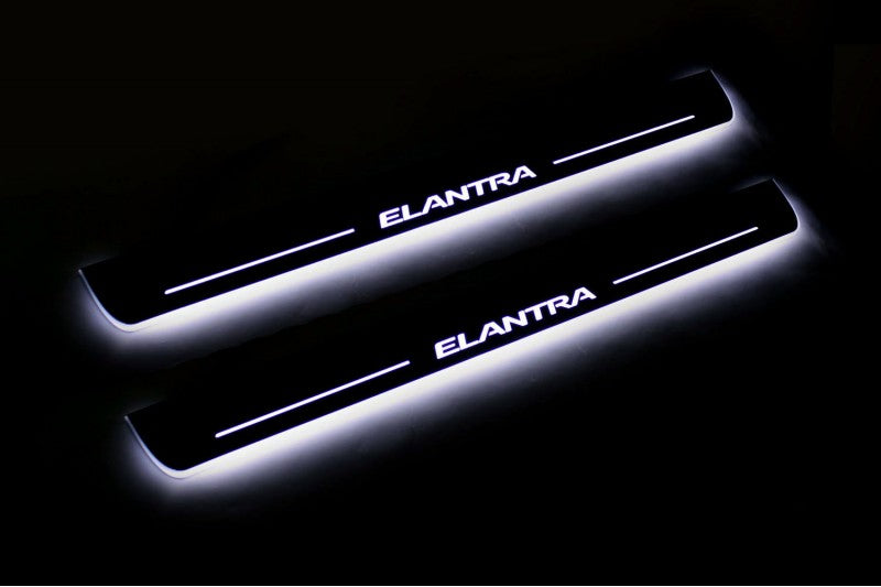Hyundai Elantra V (MD) 2011-2016 Door Sill Lights With Logo Elantra Hyundai Led Door Sills opdesign