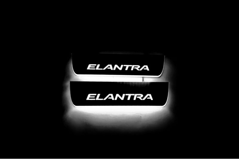 Hyundai Elantra V (MD) 2011-2016 Door Sill Lights With Logo Elantra Hyundai Led Door Sills opdesign