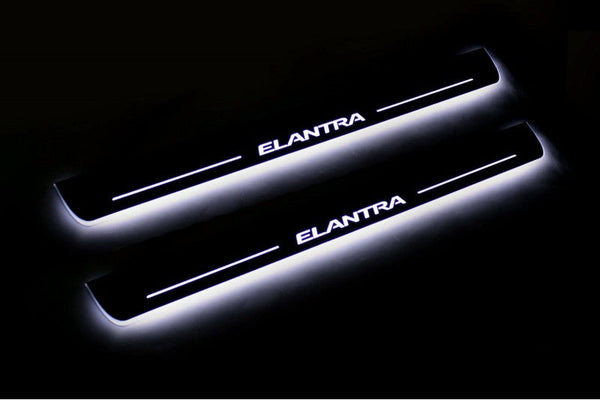 Hyundai Elantra VI (AD) Led Door Sills With Logo Elantra - decoinfabric