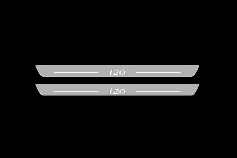 Hyundai i20 I 2009-2014 Auto Door Sill Plates With Logo i20 Hyundai Led Door Sills opdesign