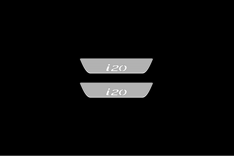 Hyundai i20 I 2009-2014 Auto Door Sill Plates With Logo i20 Hyundai Led Door Sills opdesign