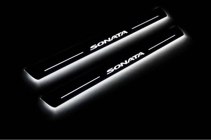 Hyundai Sonata VII (LF) 2014-2019 Car Sill With Logo Sonata Hyundai Led Door Sills opdesign