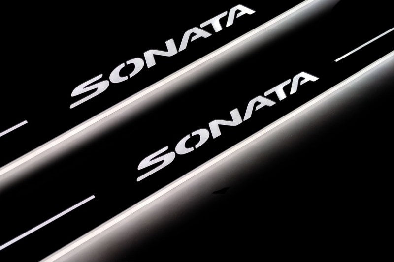 Hyundai Sonata VIII Car Door Sill With Logo Sonata - decoinfabric