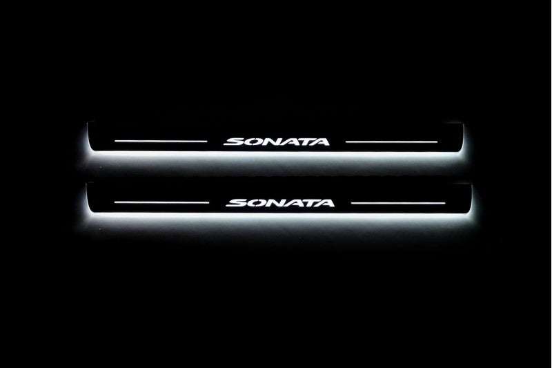 Hyundai Sonata VIII 2020+ Car Door Sill With Logo Sonata Hyundai Led Door Sills opdesign