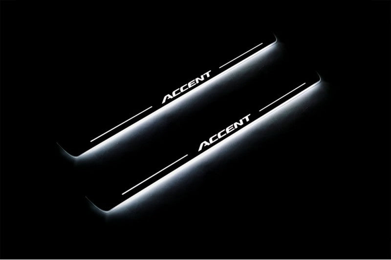 Hyundai Accent 2017+ LED Door Sills PRO With Logo Accent Hyundai Led Door Sills opdesign