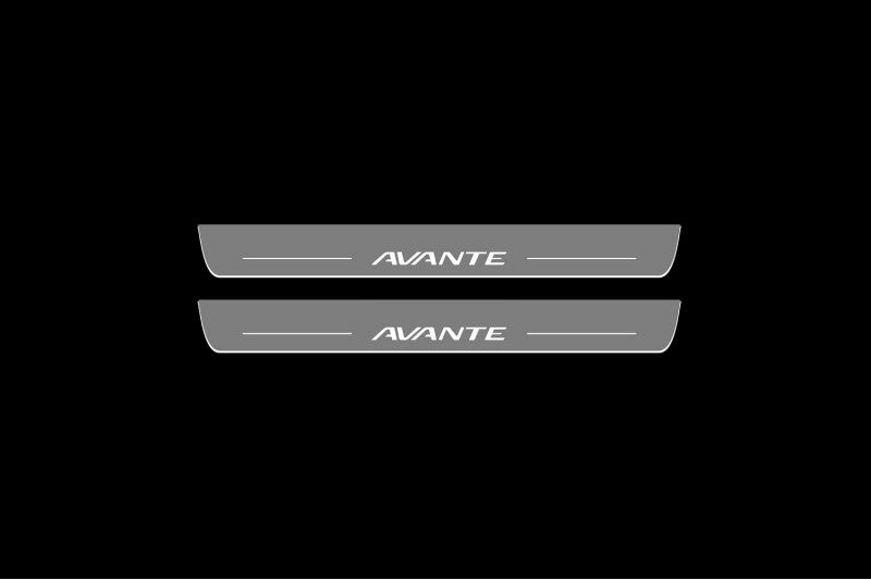 Hyundai Avante VI AD 2015-2020 Auto Door Sills With Logo Avante Hyundai Led Door Sills opdesign
