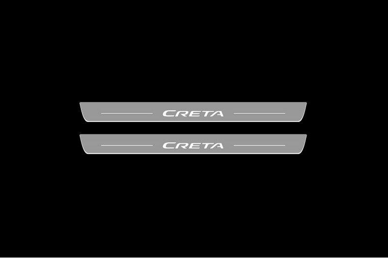 Hyundai Creta I 2016-2019 Door Sill Protectors With Logo Creta Hyundai Led Door Sills opdesign
