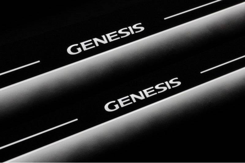 Hyundai Genesis Coupe Door Sill Led Plate With Logo Genesis - decoinfabric