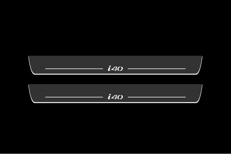 Hyundai i40 2012+ Led Sill Plates With Logo i40 Hyundai Led Door Sills opdesign